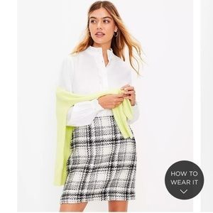 Loft Tweed Pocket Skirt